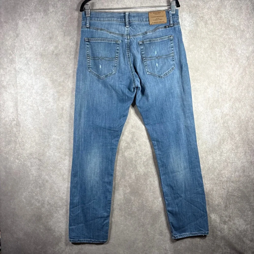 Lucky Brand Jeans Mens Size 32x30 Blue 121 Slim Distressed Denim Casual Stretch‎